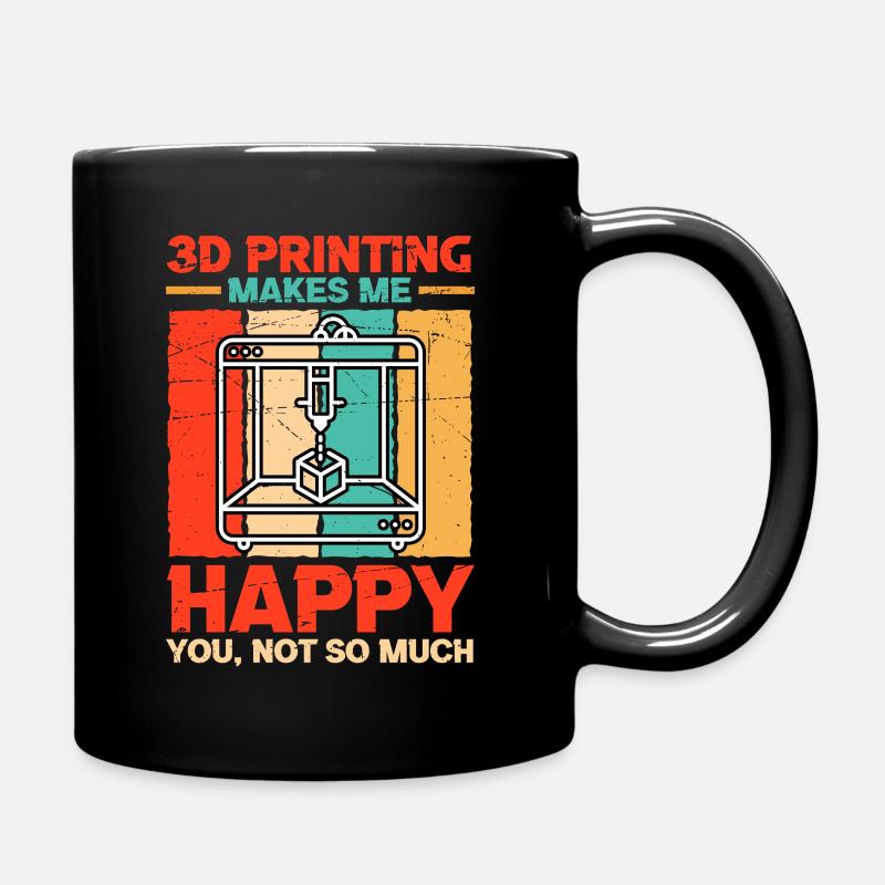 3d Druck Drucker 3d Printer Printing Geschenk - Tasse einfarbig - Schwarz