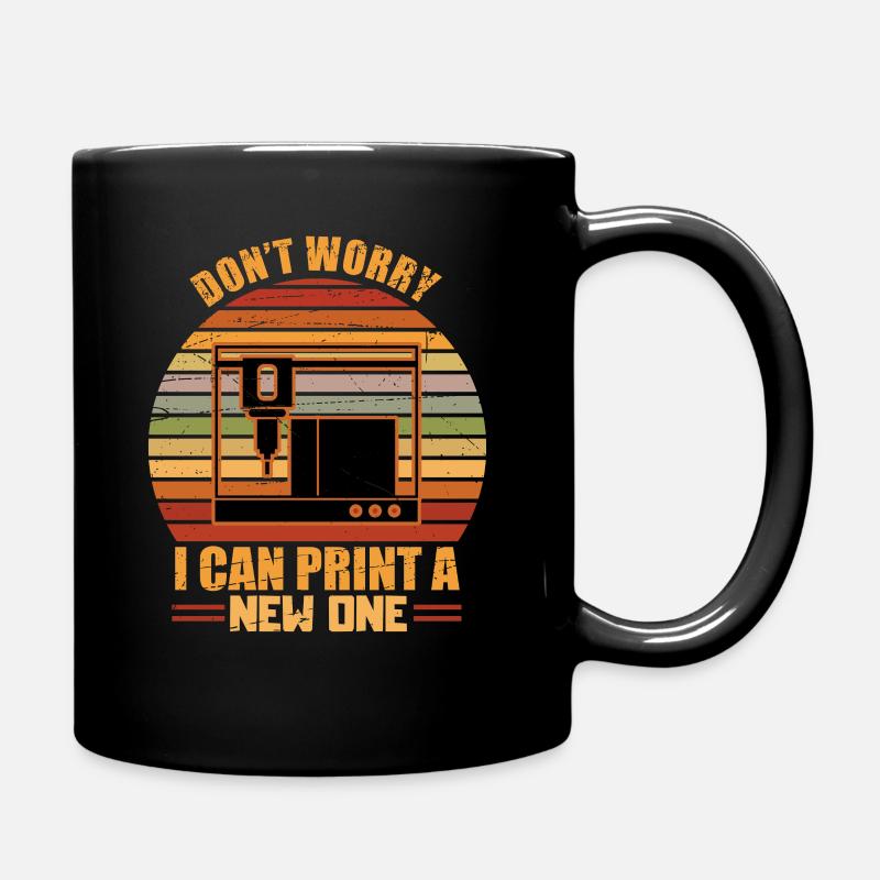 3d Druck Drucker 3d Printer Printing Geschenk - Tasse einfarbig - Schwarz