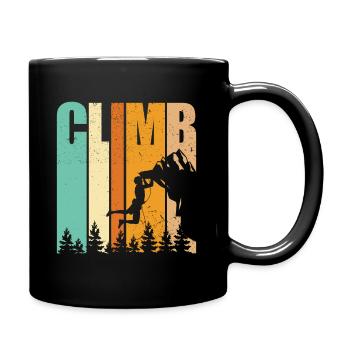 Geschenk Kletterer Boulderer klettern bouldern - Tasse einfarbig - Schwarz - Rechts