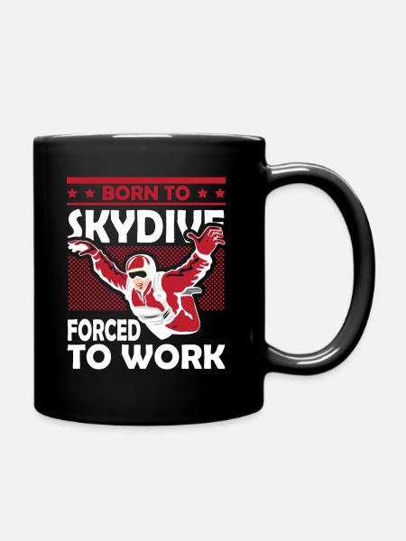 Parachute jumping parachutist - Full Colour Mug - black