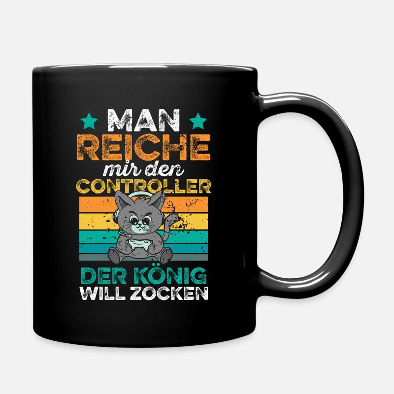 Man reiche mir den Controller Zocken Gamer Gaming - Tasse einfarbig - Schwarz