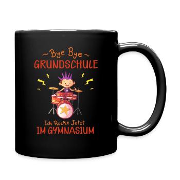 5.klasse Rocken Gmynasium Grundschule Abschluss - Tasse einfarbig - Schwarz - Rechts