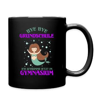 Gmynasium Meerjungfrau Grundschule Abschluss - Tasse einfarbig - Schwarz - Rechts