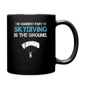 Fallschirmspringer Skydiving Skydiver Lustig - Tasse einfarbig - Schwarz - Rechts