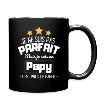 Papy parfait cadeau papy - Mug uni - noir - Droite