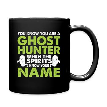 Ghost Hunting Ghost Hunter Ghost Halloween Haunted - Full Colour Mug - black - Right