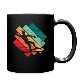 Wasserski - Tasse einfarbig - Schwarz - Rechts