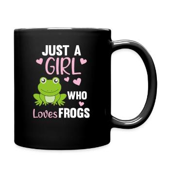 Just a girl who loves Frogs sweet frog - Full Colour Mug - black - Right