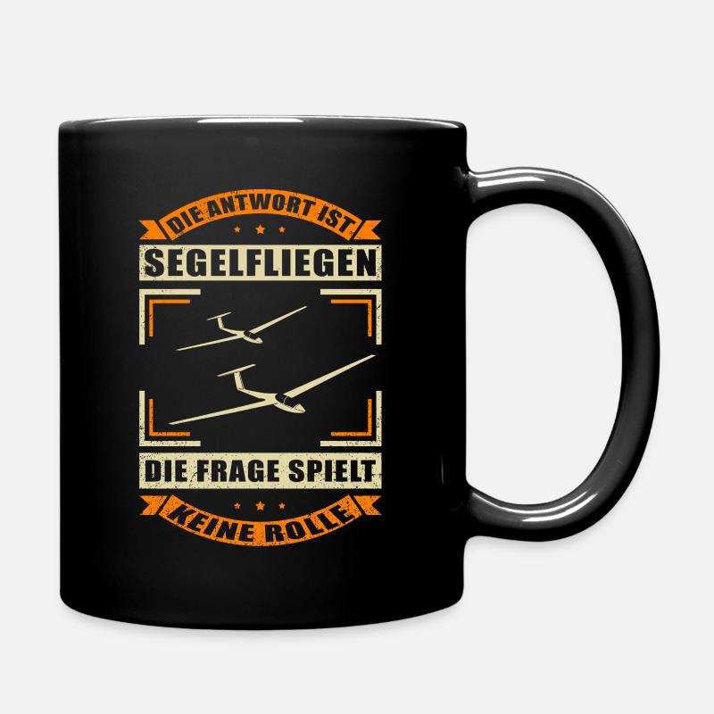 Segelflieger Segelflug Segelflugzeug Geschenk - Tasse einfarbig - Schwarz