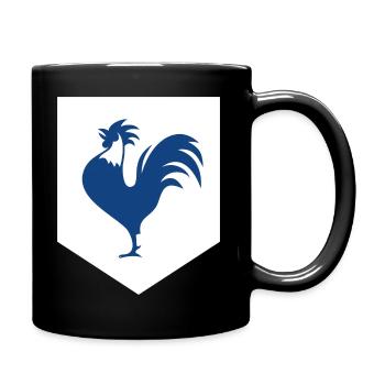 French rooster football team of France euro gift - Full Colour Mug - black - Right