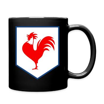 france equipe de france coq français geschenk fuss - Tasse einfarbig - Schwarz - Rechts