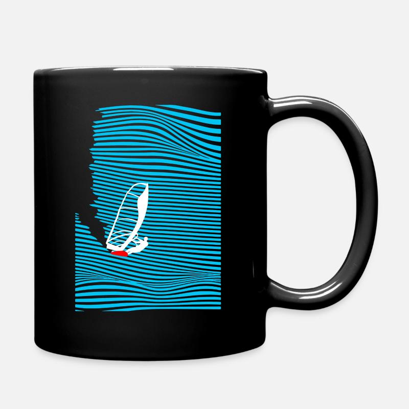 Windsurfer Windsurfen Welle - Tasse einfarbig - Schwarz