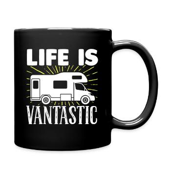 Motorhome RV Camping Life Is - Full Colour Mug - black - Right