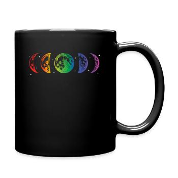 Not A Moon Phase LBGTQ Gay Rights Rainbow Pride As - Tasse einfarbig - Schwarz - Rechts
