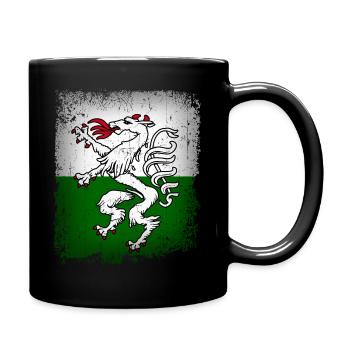 Steiermark Fahne Flagge Steirischer Panther Wappen - Tasse einfarbig - Schwarz - Rechts