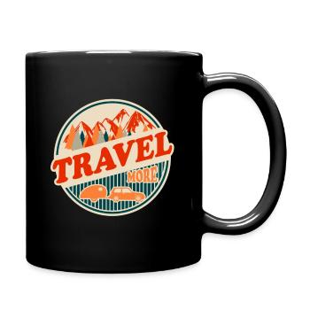 Reisen - Tasse einfarbig - Schwarz - Rechts