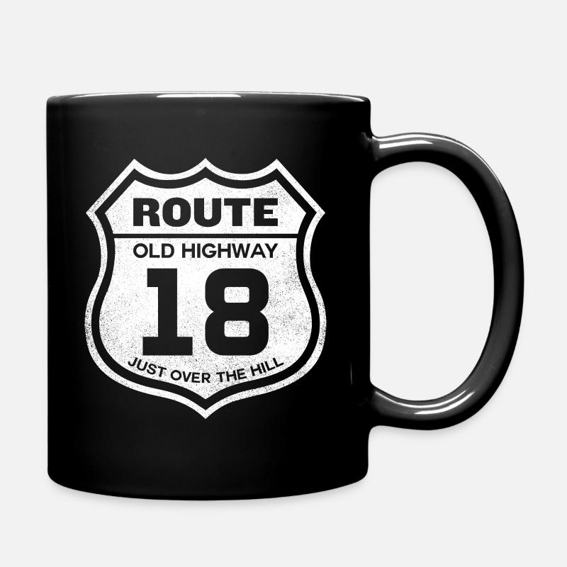 USA Highway Route 18 18 Geburtstag - Tasse einfarbig - Schwarz