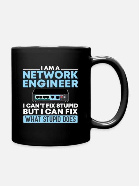 Techniciens de réseau Informatique Réseau Technk IT - Mug uni - noir