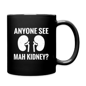 Nierenspender Niere Organ Spende Organspende Niere - Tasse einfarbig - Schwarz - Rechts