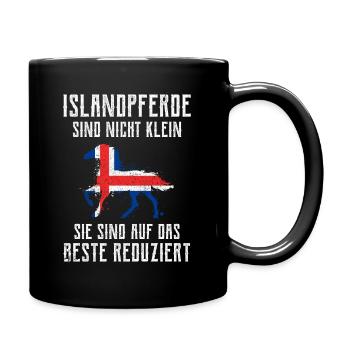 Islandpferd - Tasse einfarbig - Schwarz - Rechts