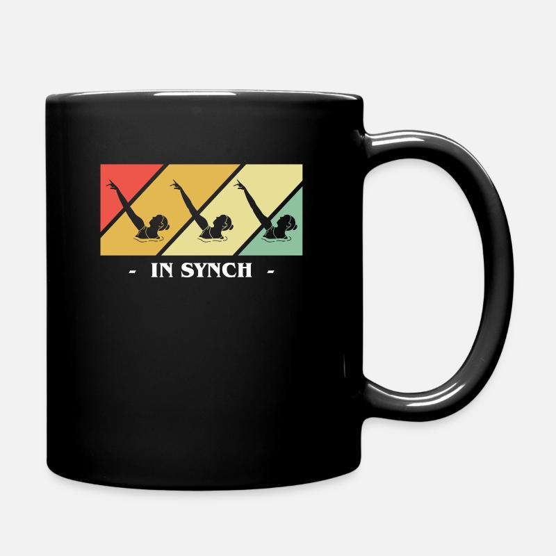 Vintage Retro Synchronschwimmer Geschenk - Tasse einfarbig - Schwarz