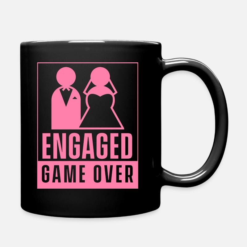 Verlobt - Game Over Verlobte Verlobung Verlobter - Tasse einfarbig - Schwarz
