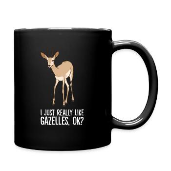 J’aime vraiment les gazelles - Mug uni - noir - Droite