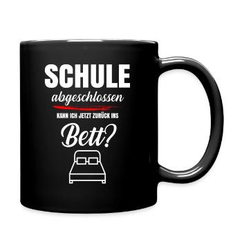 Schulabschluss - Schule abgeschlossen - Tasse einfarbig - Schwarz - Rechts