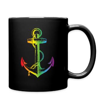 Rainbow Regenbogen Pride Homosexual Kleidung Mann - Tasse einfarbig - Schwarz - Rechts