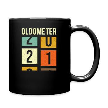 Oldometer 21st Birthday Gift - Full Colour Mug - black - Right