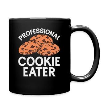 Cookie Eater Plätzchen Kekse Schokokekse Bäcker - Tasse einfarbig - Schwarz - Rechts