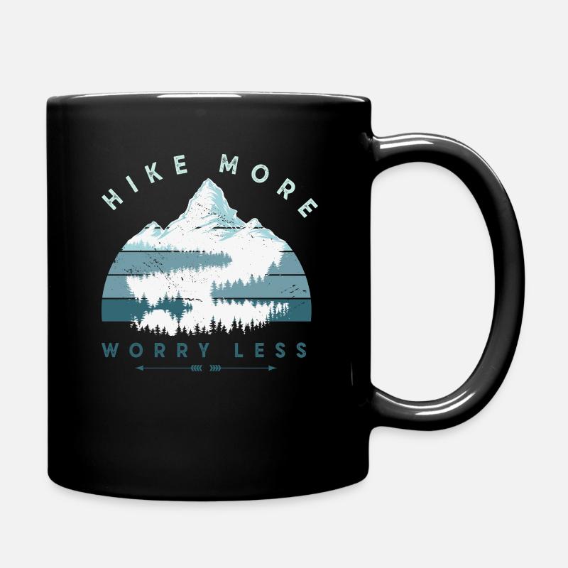 Wandern Wander Wanderer Klettern Bergsteiger - Tasse einfarbig - Schwarz