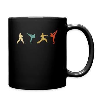 Vintage Retro Taekwondo - Full Colour Mug - black - Right