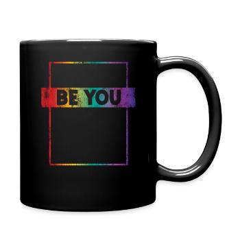 Retro Vintage LGBT Pride Rainbow - Full Colour Mug - black - Right