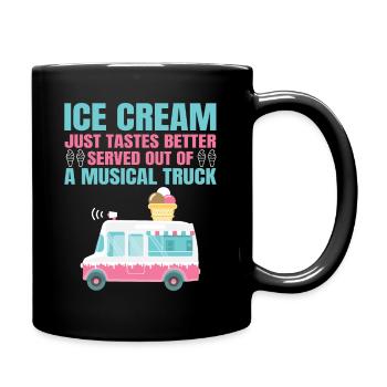 Ice cream truck Ice cream man Ice cream seller Ice cream parlor Ice Truck - Full Colour Mug - black - Right