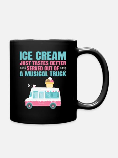 Camion de glace glacier marchand de glace glacier glacier truck - Mug uni - noir