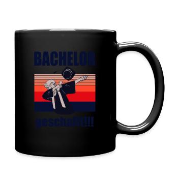 Bachelor Abschlussgeschenk zum Bachelor - Tasse einfarbig - Schwarz - Rechts