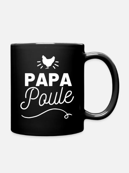 papa poule idée cadeau humour - Mug uni - noir