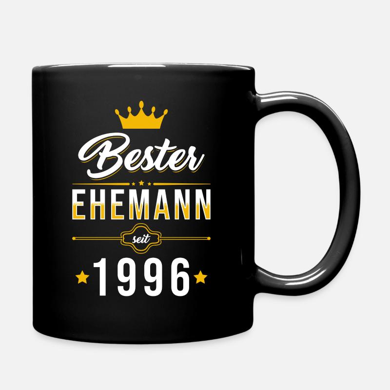 Ehemann seit 1996 Hochzeitstag Geschenk - Tasse einfarbig - Schwarz