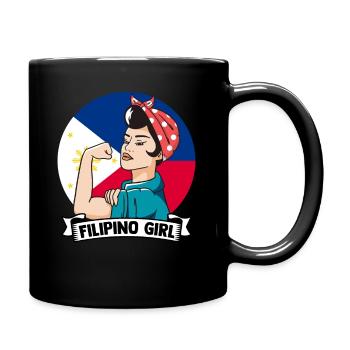 Starke philippinische Mädchen Filipino Pride - Tasse einfarbig - Schwarz - Rechts
