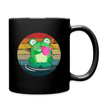 la grenouille - Mug uni - noir - Droite