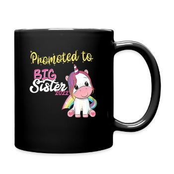 Sœur 2022 Licorne cadeau idée frères et sœurs - Mug uni - noir - Droite