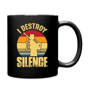 Cornemuses Destroy Silence Cornemuse Rétro - Mug uni - noir - Droite