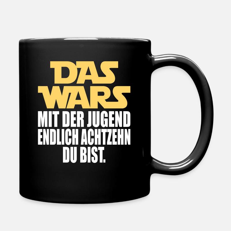 18.Geburtstag das wars endlich 18 - Tasse einfarbig - Schwarz