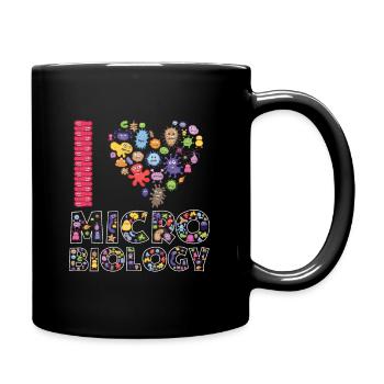 Microbiology Biology Student Biologist Laboratory - Full Colour Mug - black - Right