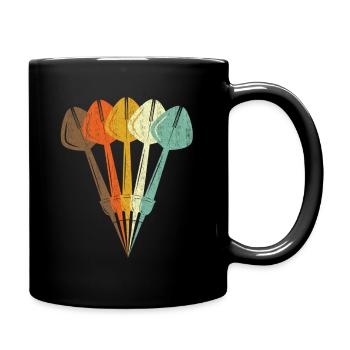 Dart Retro Style - Tasse einfarbig - Schwarz - Rechts