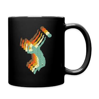 Volleyball Retro Style - Tasse einfarbig - Schwarz - Rechts