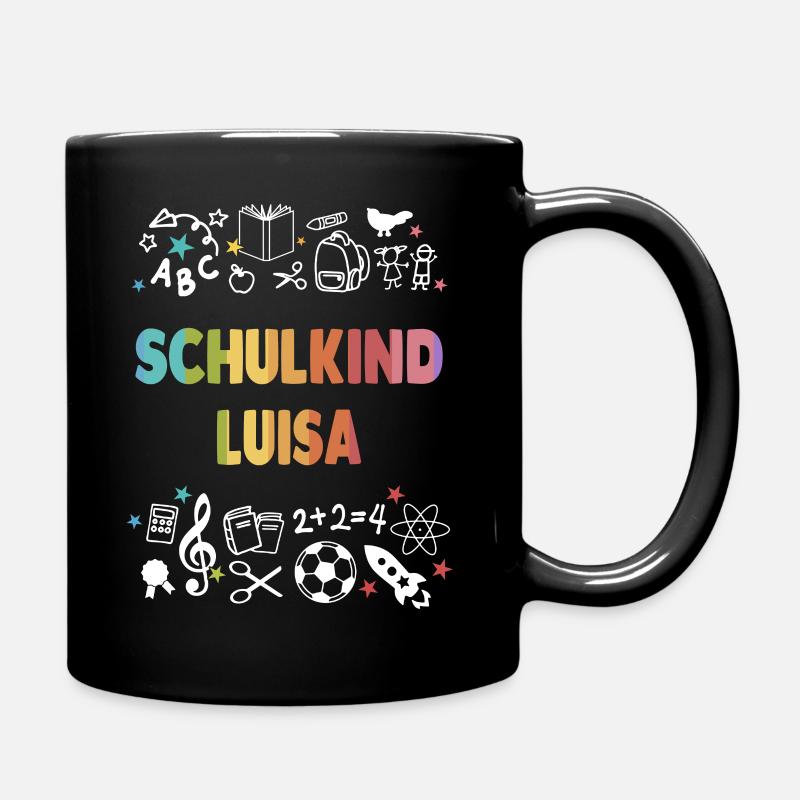 Geschenk für die erste Klasse Schulkind Luisa - Tasse einfarbig - Schwarz
