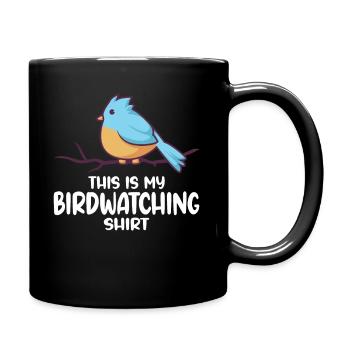 Bird Watching Orinthologist Birdwatching Gift - Full Colour Mug - black - Right