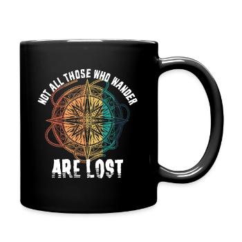Not all those who wander are lost - Full Colour Mug - black - Right